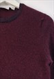 VINTAGE CALVIN KLEIN JUMPER SHORT IN BURGUNDY M