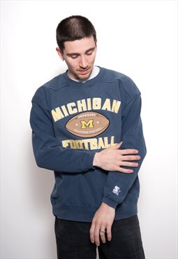 Vintage Starter 90s Michigan Football Sweatshirt Pullover