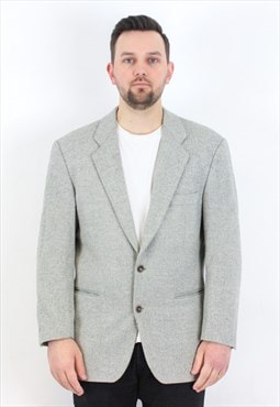 HUGO BOSS Wool Blazer Herringbone Tweed UK 40 Suit Jacket M