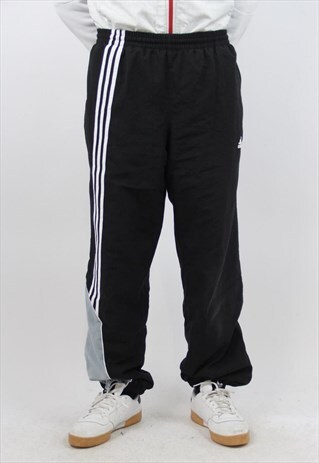 VINTAGE ADIDAS BLACK TRACKSUIT BOTTOMS