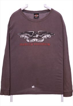 Vintage 90's Harley Davidson T Shirt Long Sleeve Back Print