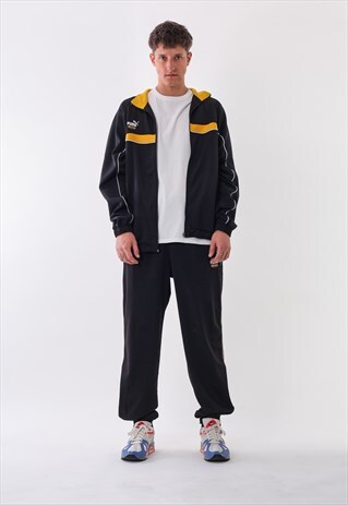 VINTAGE PUMA SUIT JACKET AND PANTS 90S BLACK