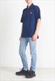 VINTAGE NAVY ADIDAS POLO SHORT SLEEVE TOP T-SHIRT