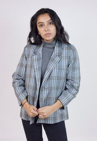 VINTAGE VALENTINO PLAID SMART JACKET