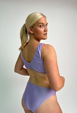 Reborn swim recycled sia bikini bottoms in purple