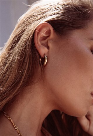 18K GOLD PLATED MINI HOOP EARRINGS