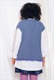 VINTAGE VEST Y2K REWORKED BUTTERFLY EMBROIDERY WAISTCOAT