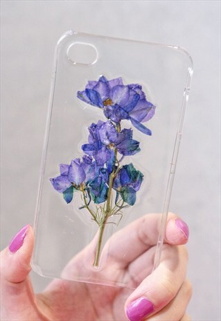 HANDMADE REAL PRESSED FLOWERS PHONE CASE