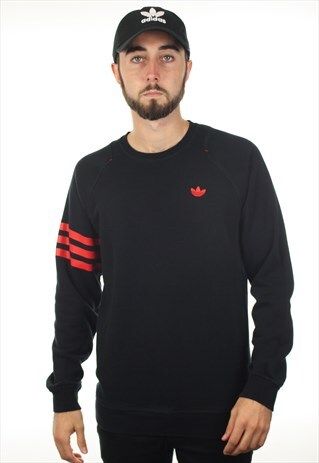 VINTAGE ADIDAS ORIGINALS SMALL LOGO SWEATSHIRT JUMPER