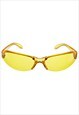 SPORTY SUNGLASSES IN YELLOW FRAME WITH YELLOW GREY LENS