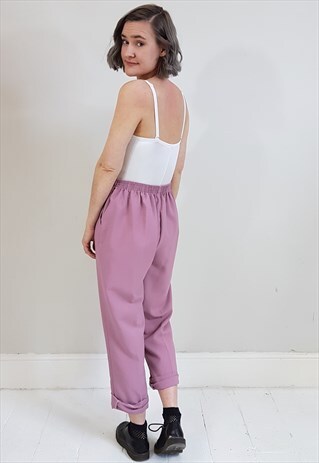 VINTAGE 80'S DUSTY PINK TROUSERS W/ POCKETS