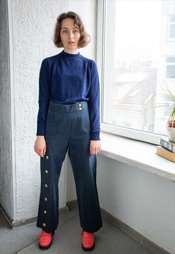 Vintage 80's Navy Wide Trousers