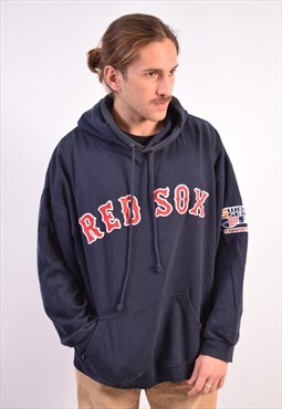 Majestic Red Sox Hoodie Jumper Navy Blue