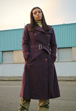 y2k Vintage rare nos Versace purple trench coat