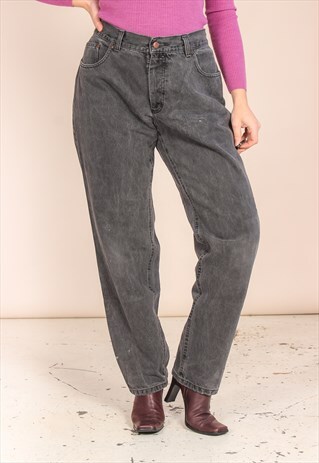 VINTAGE 90S MOM JEANS IN GREY WASH