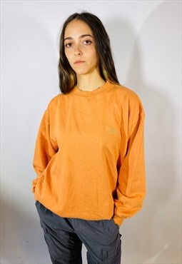 Vintage Size L Cotton Traders Sweatshirt in Orange