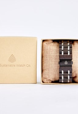 The Ebony - Handmade Recycled Wood Apple Watch Strap
