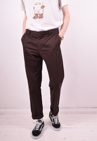 FERRE MENS VINTAGE TROUSERS W33 L32 BLACK 90S