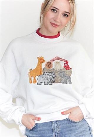 VINTAGE 90'S ANIMALS OVERSIZED FIT SWEATSHIRT