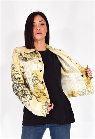 JUST CAVALLI MULTICOLORED DENIM JACKET