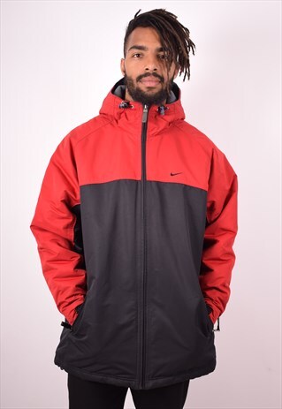 NIKE MENS VINTAGE JACKET LARGE BLACK 90S