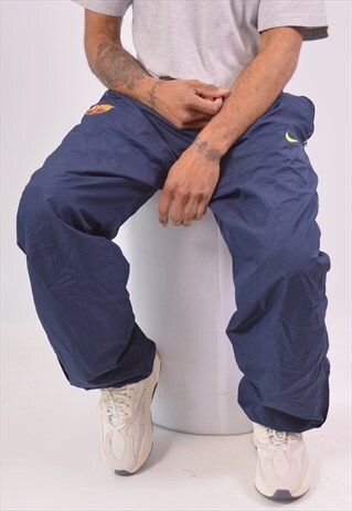 VINTAGE NIKE TRACKSUIT TROUSERS NAVY BLUE