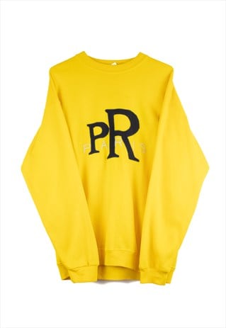 Vintage Paris Sweatshirt in Yellow M