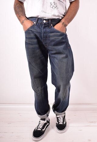 LEVI'S MENS VINTAGE JEANS W32 L32 BLUE 90S