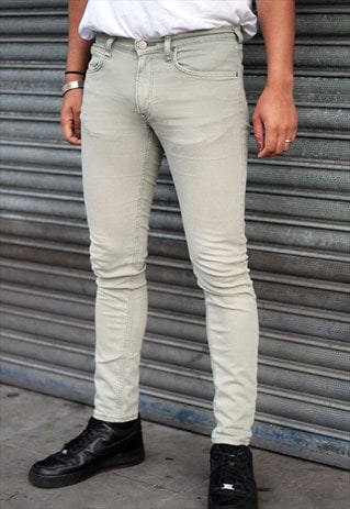 VINTAGE LEE LUKE GREY SKINNY JEANS