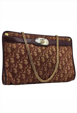 Vintage Dior Oblique monogram shoulder baguette bag Reworked