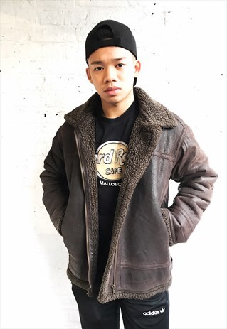 SHEARLING JACKET/COAT WITH FLEECE LINING (1990'S/MENS)