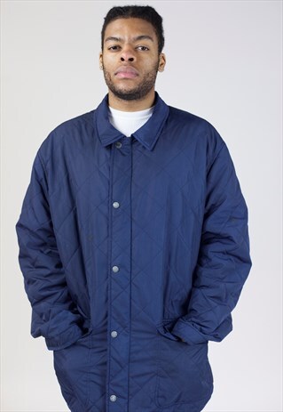 VINTAGE POLO RALPH LAUREN NAVY QUILTED 90'S JACKET