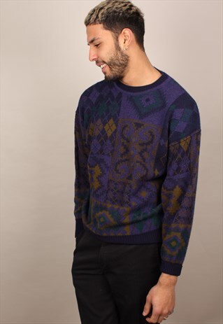 VINTAGE PATTERNED KNITTED JUMPER ASM2071