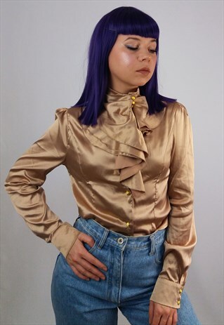 VINTAGE ASCOT COLLAR BLOUSE
