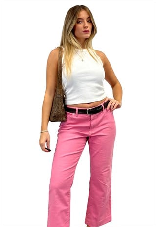 Vintage Y2k Pink Capri Straight Leg Jeans