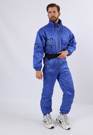 VINTAGE SNOW MACHINE FULL SKI SUIT SNOW UK S / M 38" (6DN)