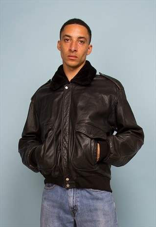VINTAGE LEATHER AVIATOR JACKET