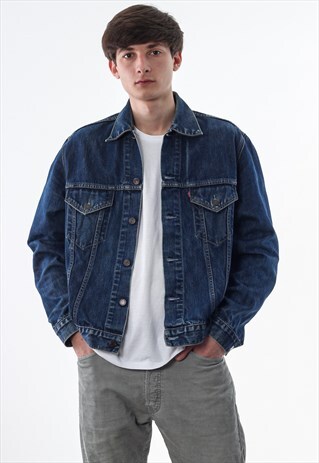 VINTAGE LEVIS TRUCKER 90S BLUE DENIM JEANS