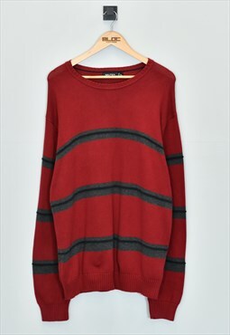 Vintage Nautica Sweater Red XXXLarge