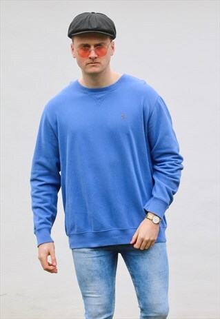 RALPH LAUREN USA AIR FORCE BLUE MINIMALIST SWEATSHIRT
