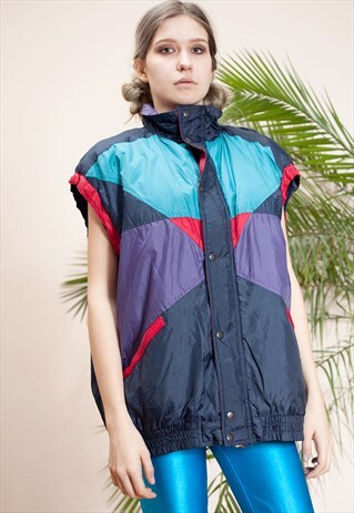 VINTAGE, TOTALLY 80S OVERSIZED ONE SIZE QUILTED GILET