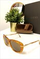  Gucci GG 2152/S Oversized Amber and Gold Sunglasses.