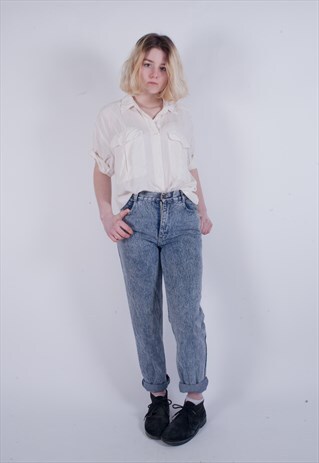 VINTAGE UNBRANDED DENIM HIGH WAIST MOM JEANS