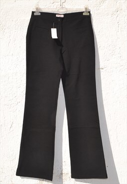 Deadstock black stretch high waist bootcut flared pants