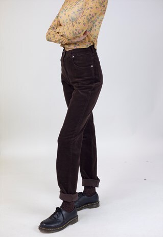 VINTAGE 90S BROWN CORD PANTS