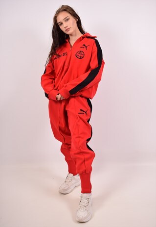 red puma tracksuit