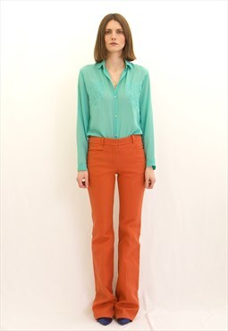 Chloe vintage flared trousers in orange