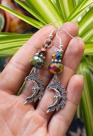 HANDMADE SILVER CRESCENT MOON EARRINGS