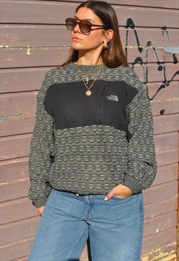 90's vintage The North Face reworked abstract pattern knit 