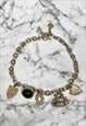 70's Vintage Ladies Gold Costume Jewellery Charm Necklace